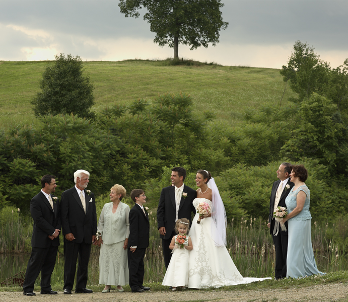 wedding (environmental) group portrait, Lehigh Valley, PA by internatioinally published celebrity and portrait photographer, steve landis