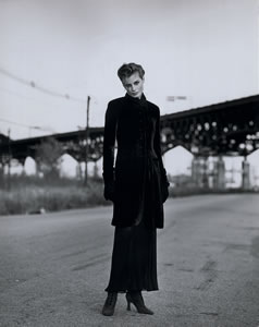 annika in long skirt and coat