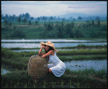 model Leta, in a fashion photograph taken on location in Bali, Indonesia by photographer Steve Landis.