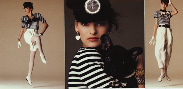 Polaroid image from first magazine cover of model Cindy Crawford for 20ANS