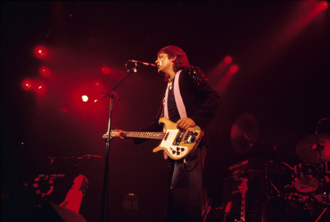 Paul McCartney on stage in Philadelphia photographed by steve landis