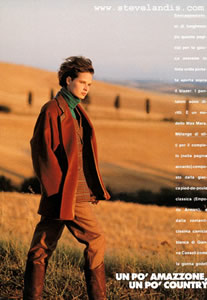 Silke walking in Tuscany, photographed by Steve Landis
