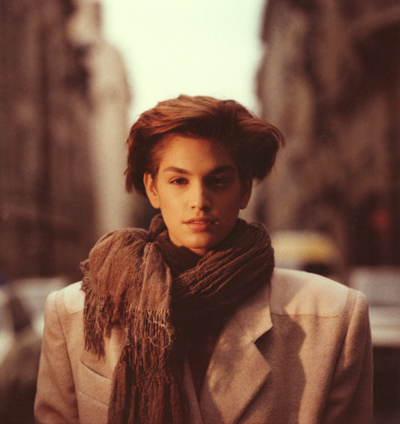 Polaroid image from first magazine cover of model Cindy Crawford for 20ANS